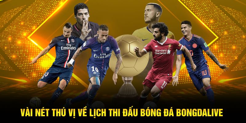 Vài nét thú vị về lịch thi đấu bóng đá Bongdalive