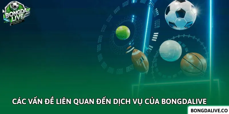 Các vấn đề liên quan đến dịch vụ của BongdaLive